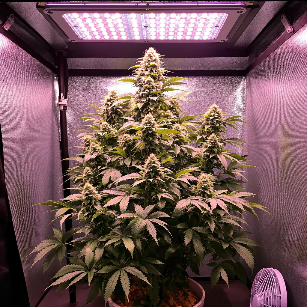 Grape Valley Kush cannabis plant in flowering stage — 90-130 cm feminised