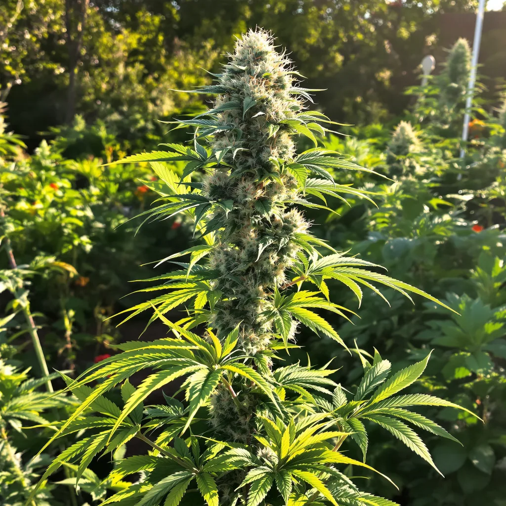 Grapefruit Diesel 60% indica / 40% sativa flower with visible trichomes