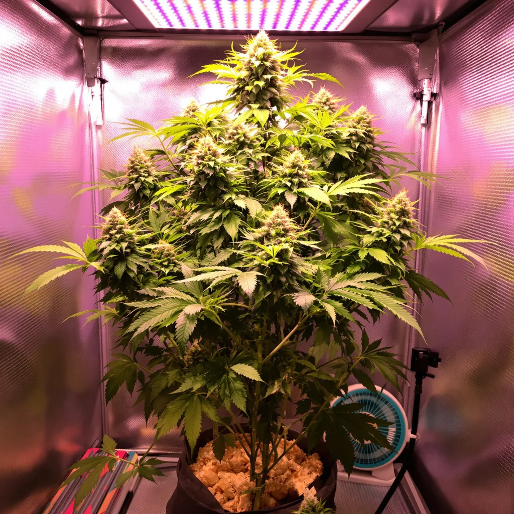 Green Cheese cannabis plant in flowering stage — 120-180 cm feminised