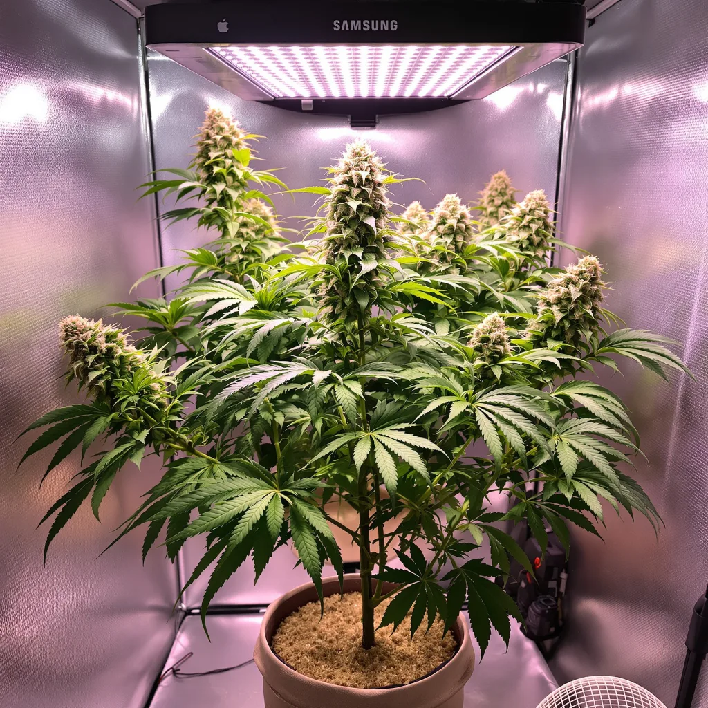 Green Crack Punch cannabis plant in flowering stage — 60-100 cm autoflower