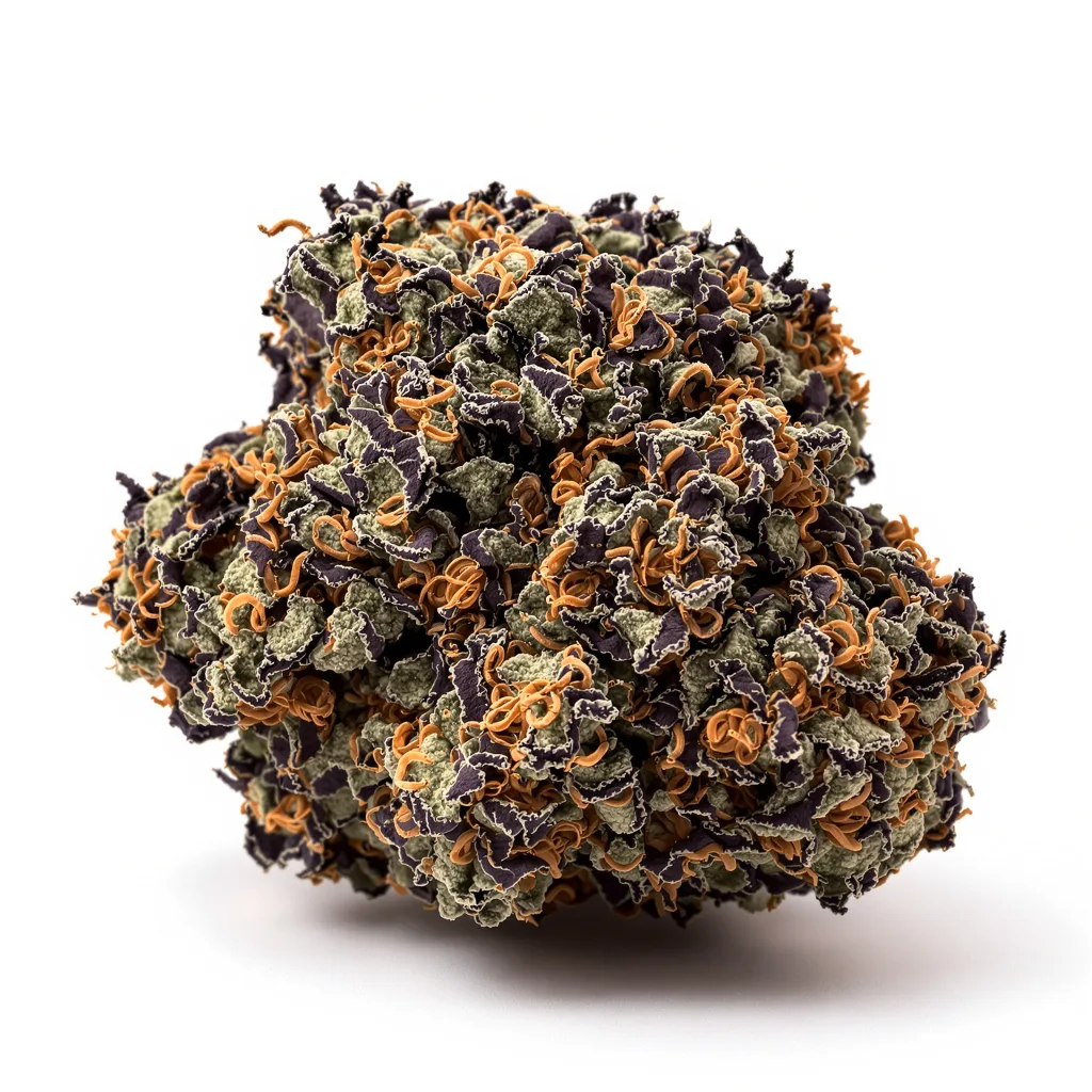 Green Crack Punch 84% indica / 16% sativa flower with visible trichomes