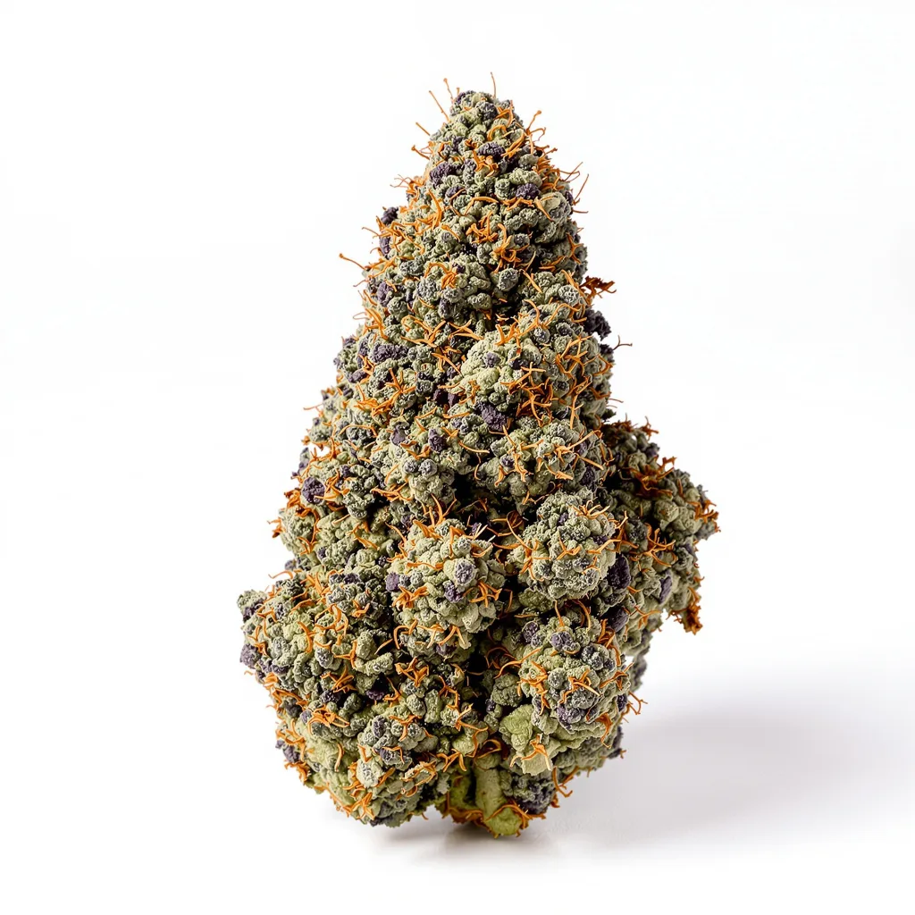 Green Goddess 75% indica / 25% sativa flower with visible trichomes