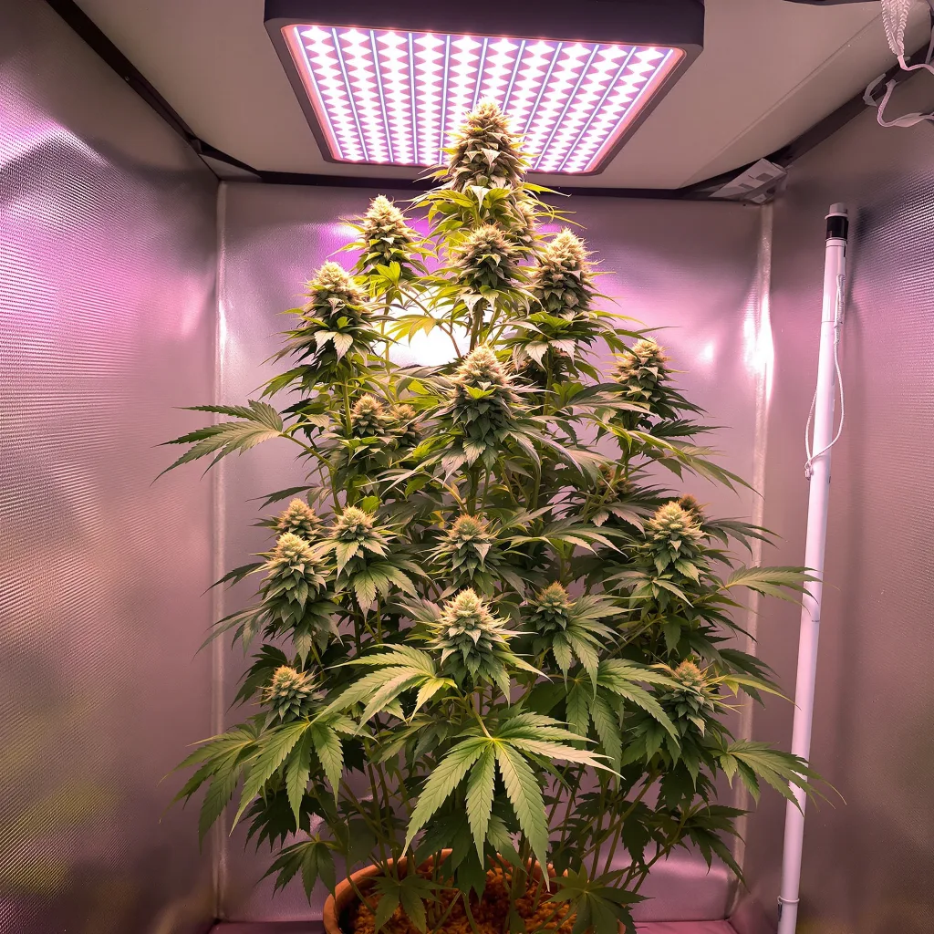 Green Kush cannabis plant in flowering stage — 120-180 cm feminised