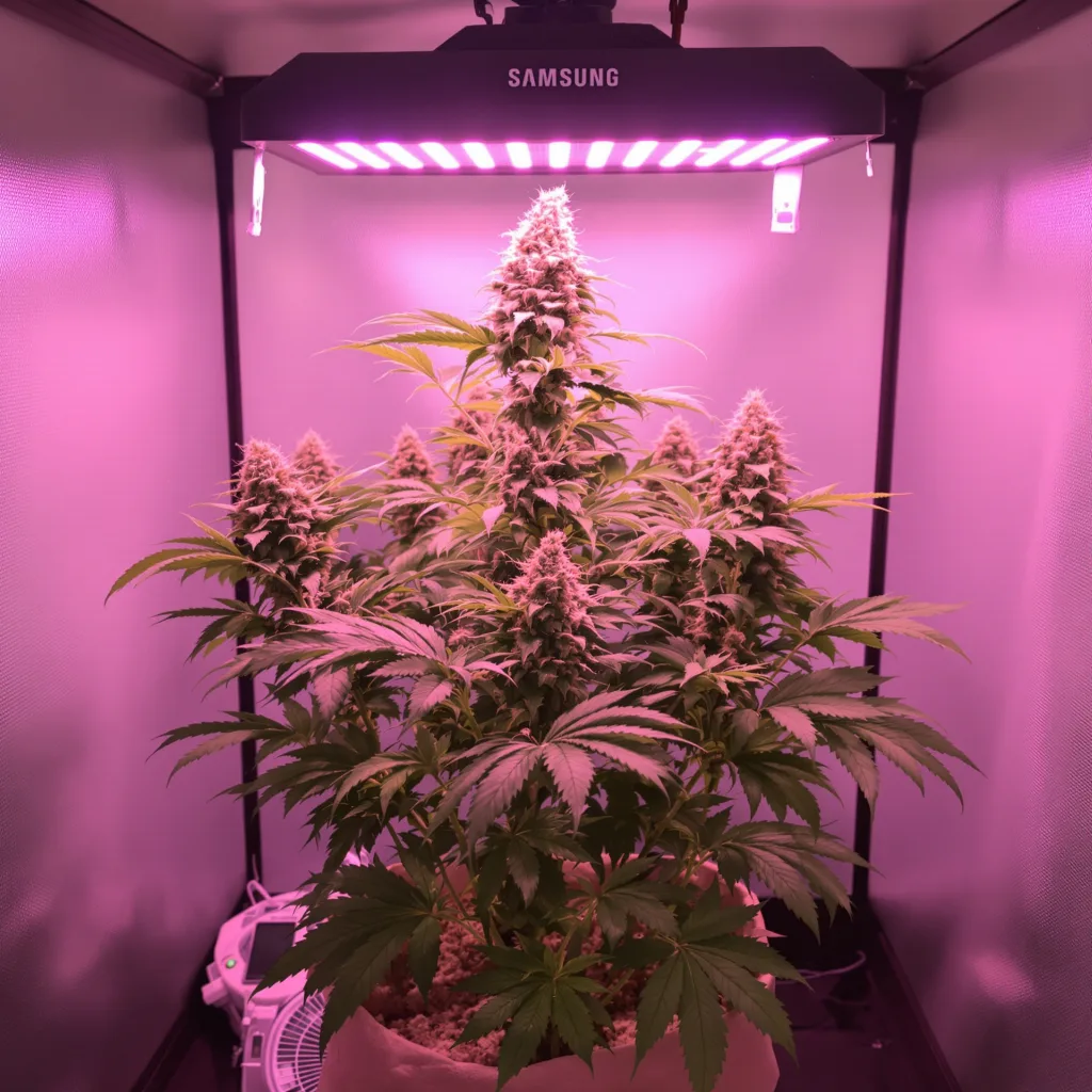 Green Ribbon cannabis plant in flowering stage — 60-100 cm autoflower