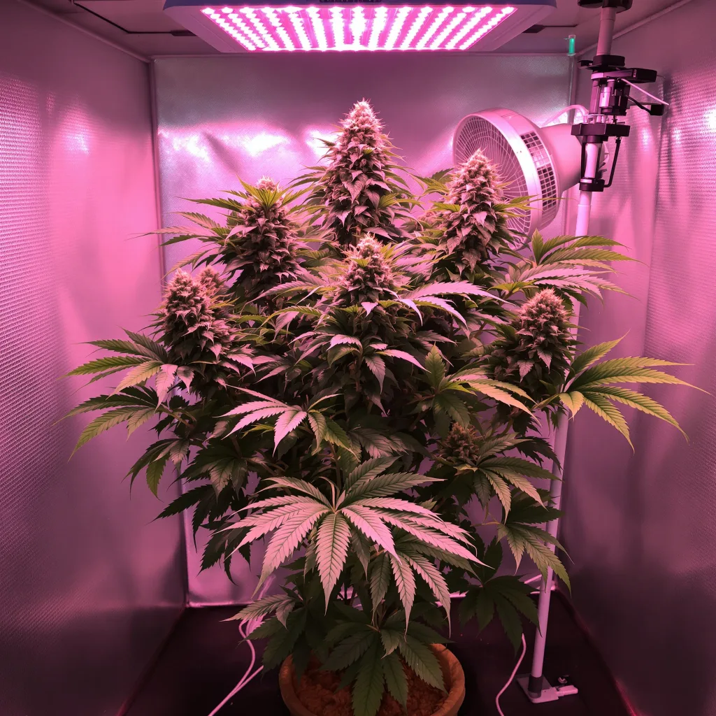 Hash Plant cannabis plant in flowering stage — 60-100 cm autoflower