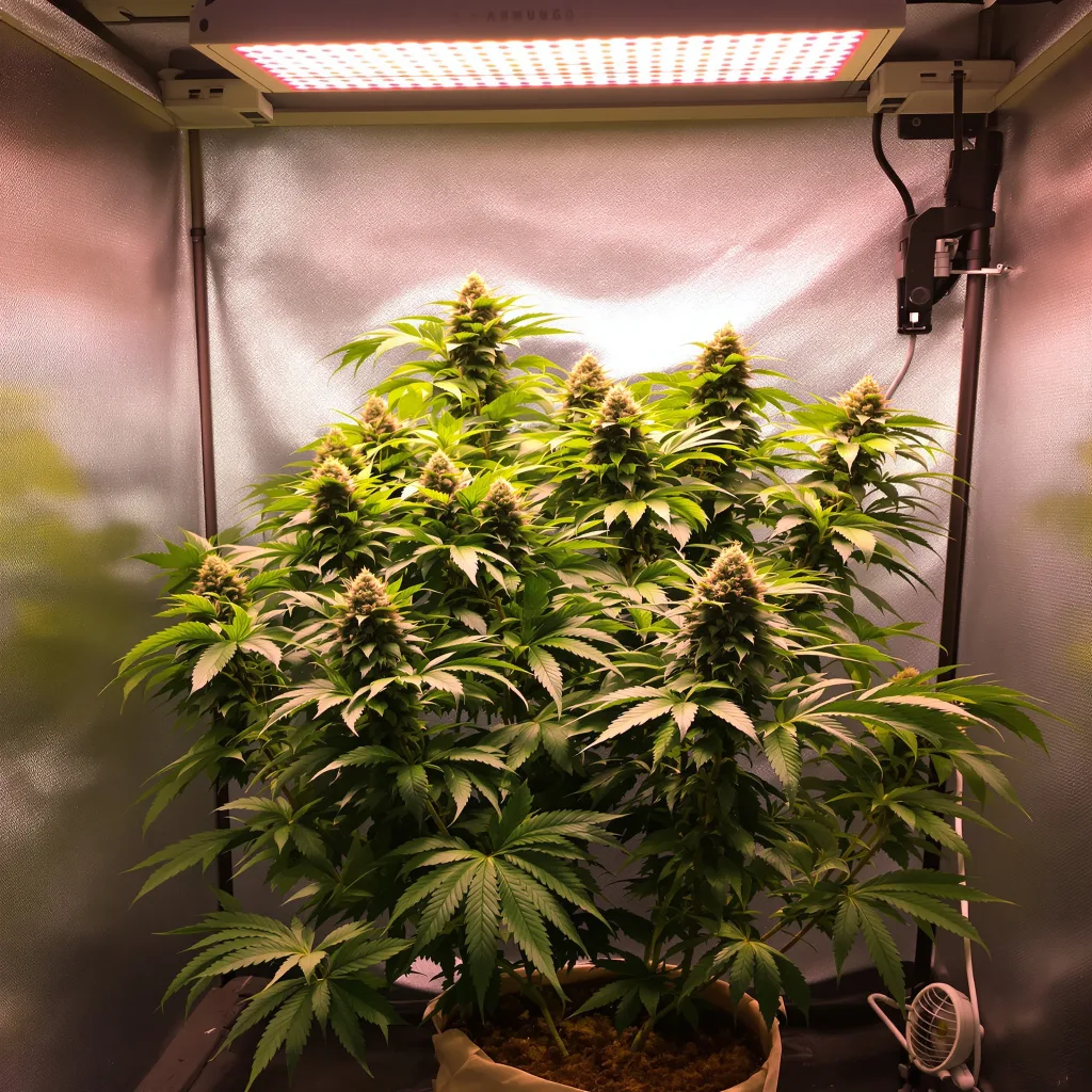 Hashbar OG cannabis plant in flowering stage — 60-100 cm autoflower