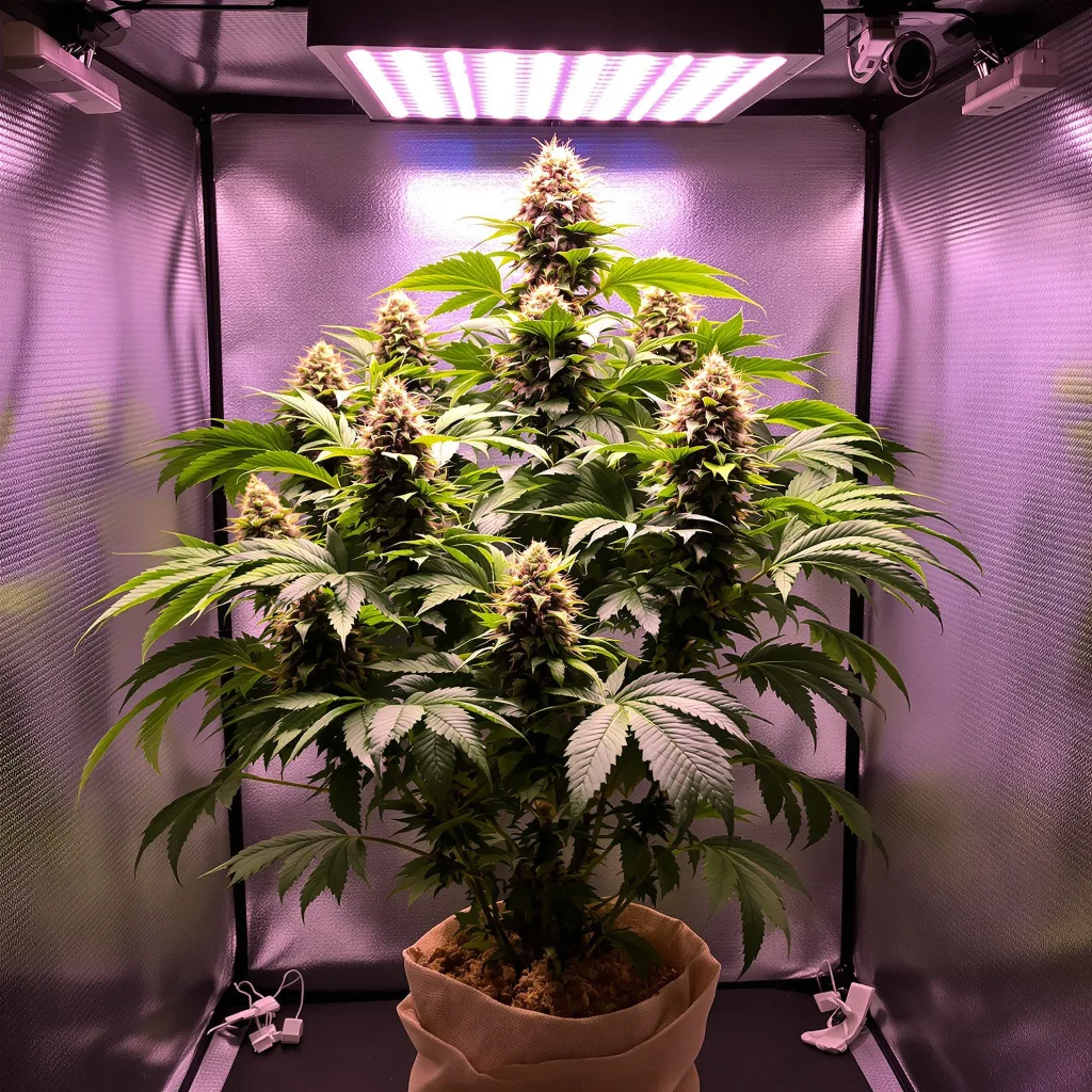 Hashbar OG cannabis plant in flowering stage — 90-130 cm feminised