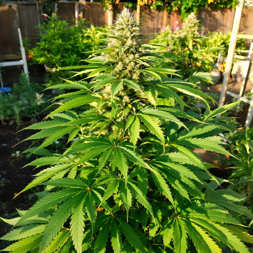 Hawaiian 84% indica / 16% sativa flower with visible trichomes