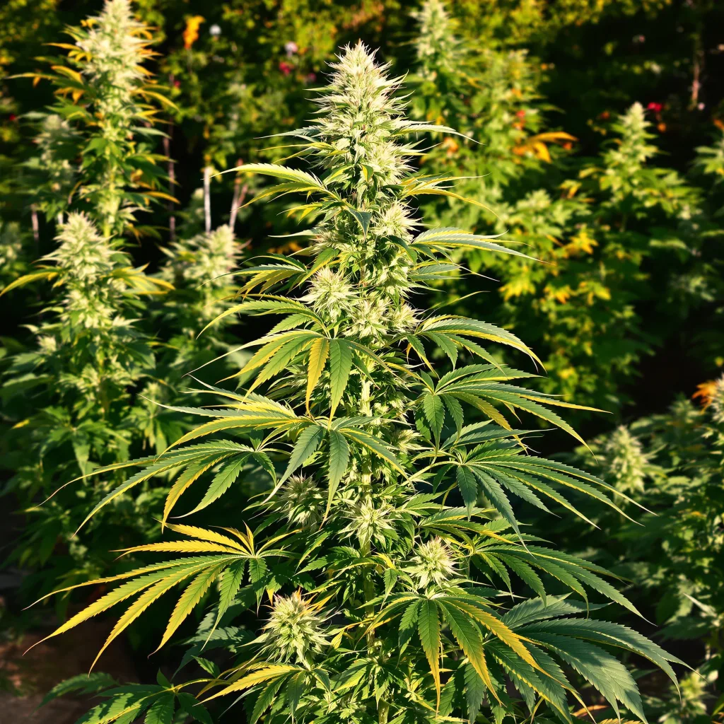 Hawaiian Haze 10% indica / 90% sativa flower with visible trichomes