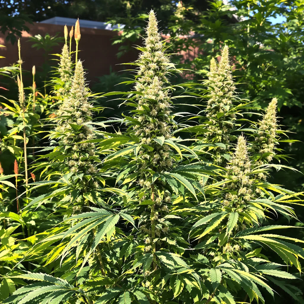 Hawaiian Snow 10% indica / 90% sativa flower with visible trichomes
