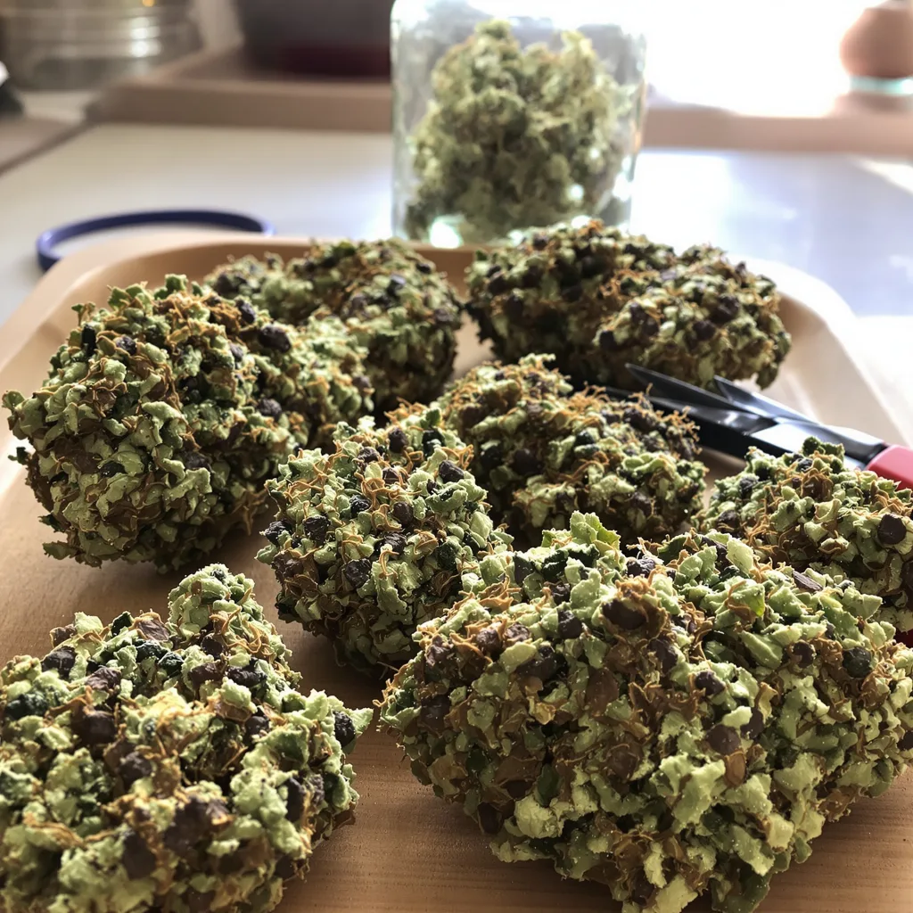 Haze XL 67% indica / 33% sativa flower with visible trichomes