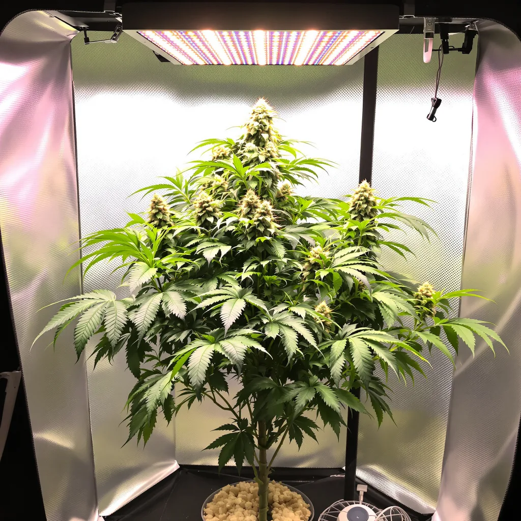Hell's OG cannabis plant in flowering stage — 90-130 cm feminised