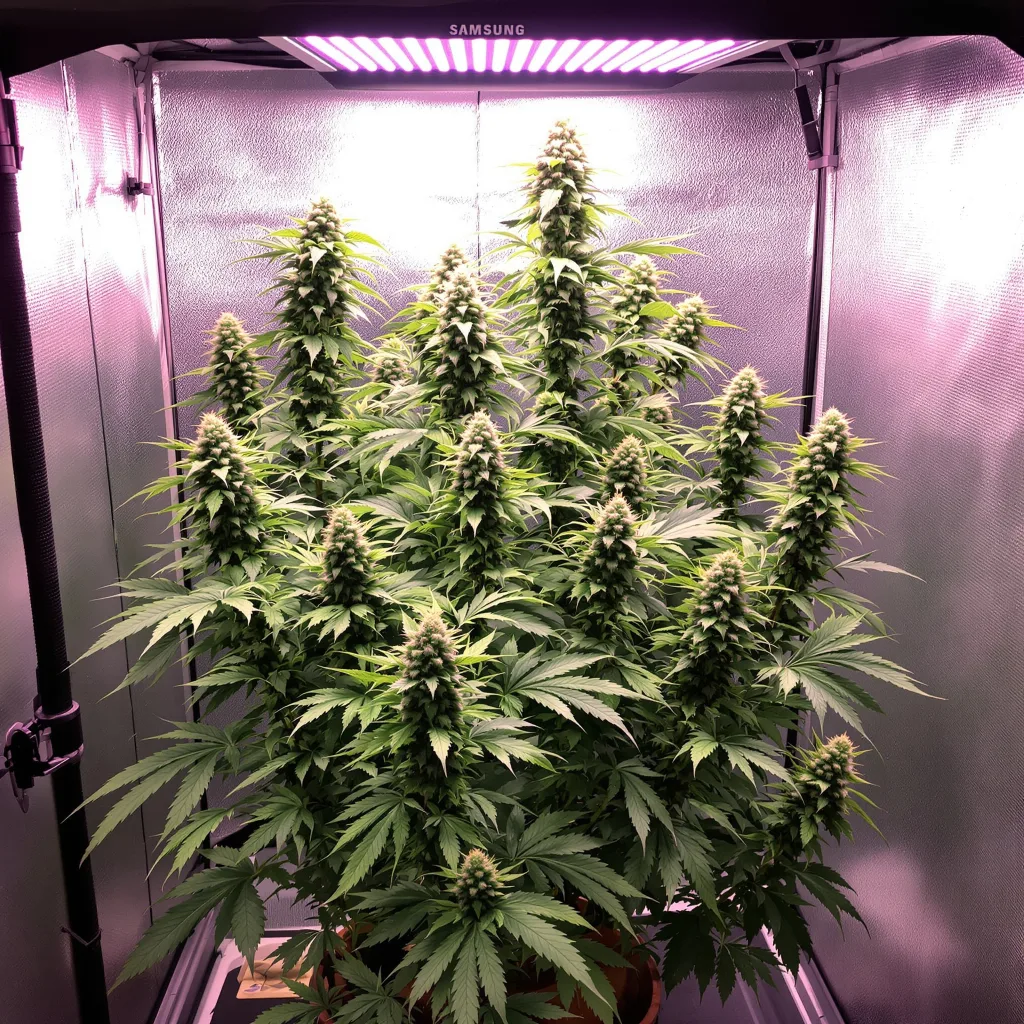 Hempstar cannabis plant in flowering stage — 60-100 cm autoflower