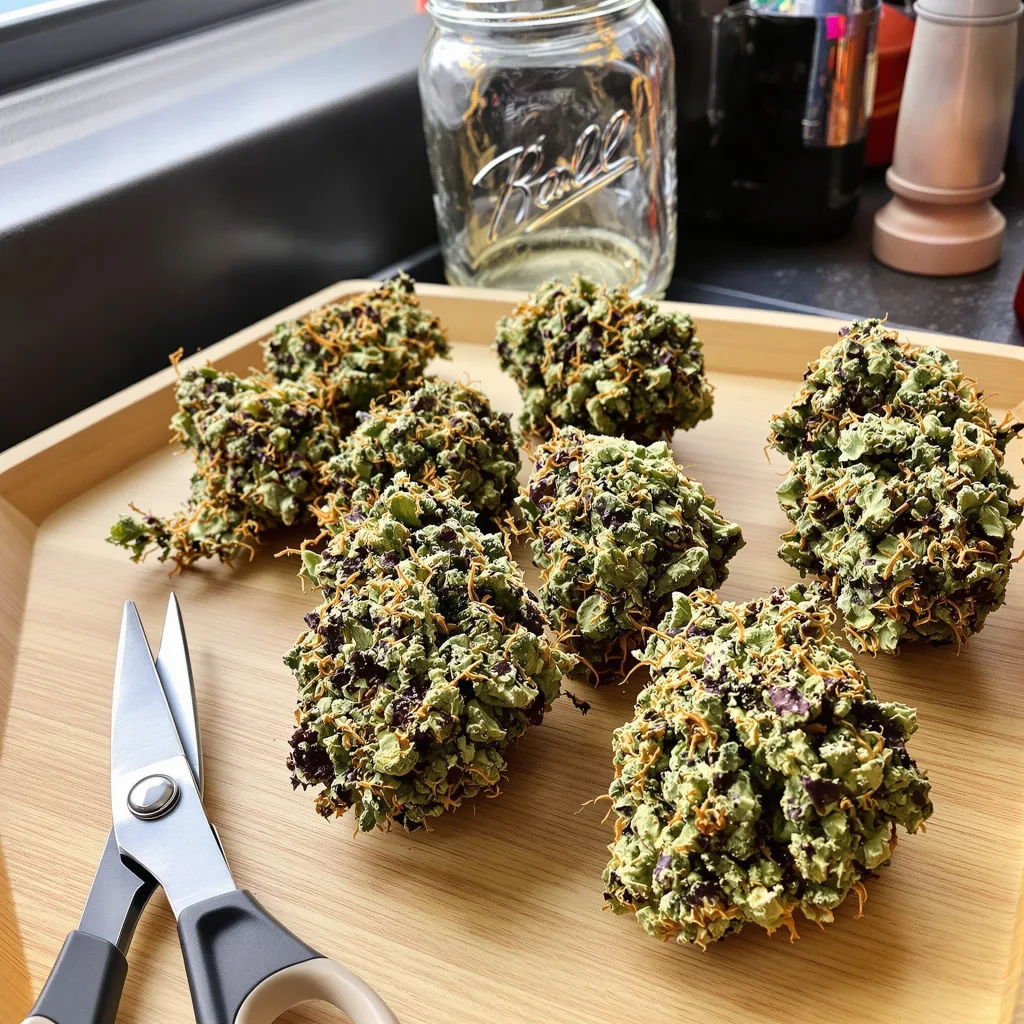 High Resin Strains Mixpack 68% indica / 32% sativa flower with visible trichomes