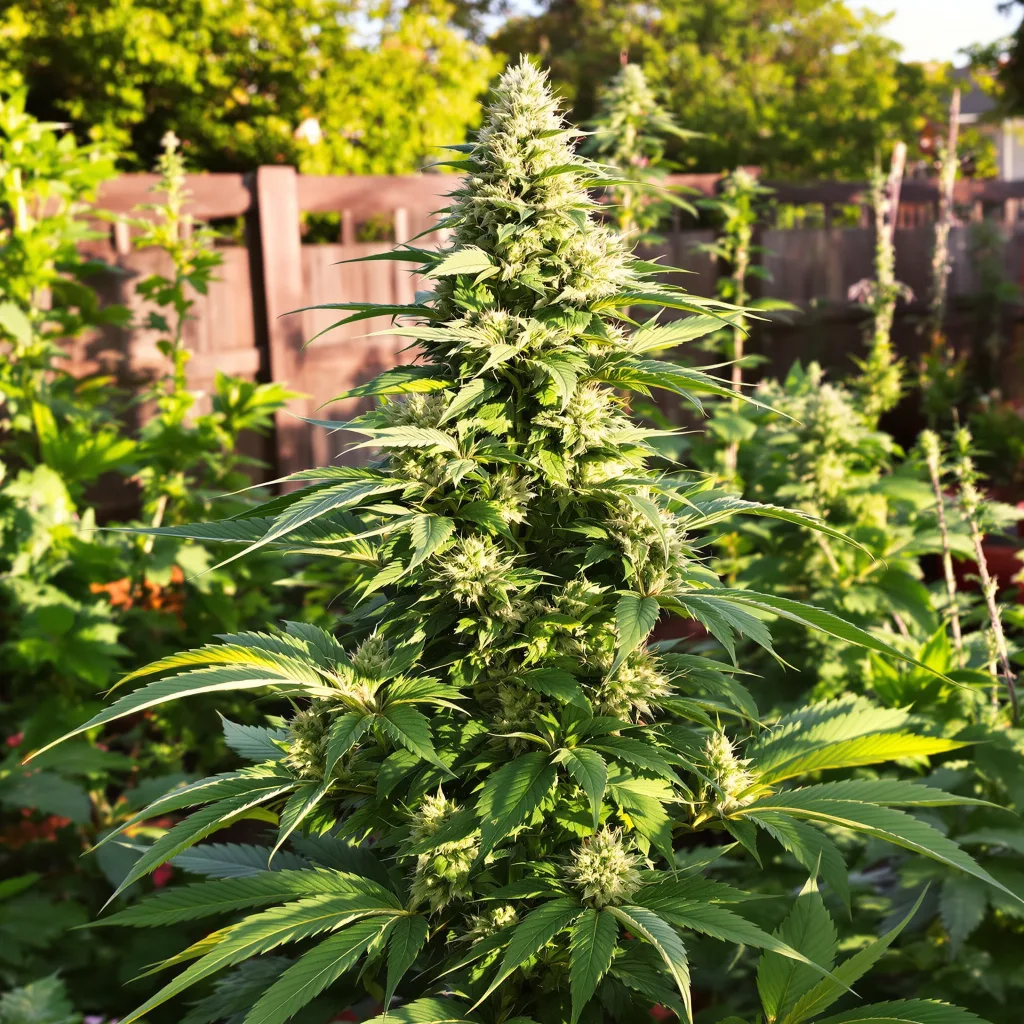 Hippie Crippler 50% indica / 50% sativa flower with visible trichomes