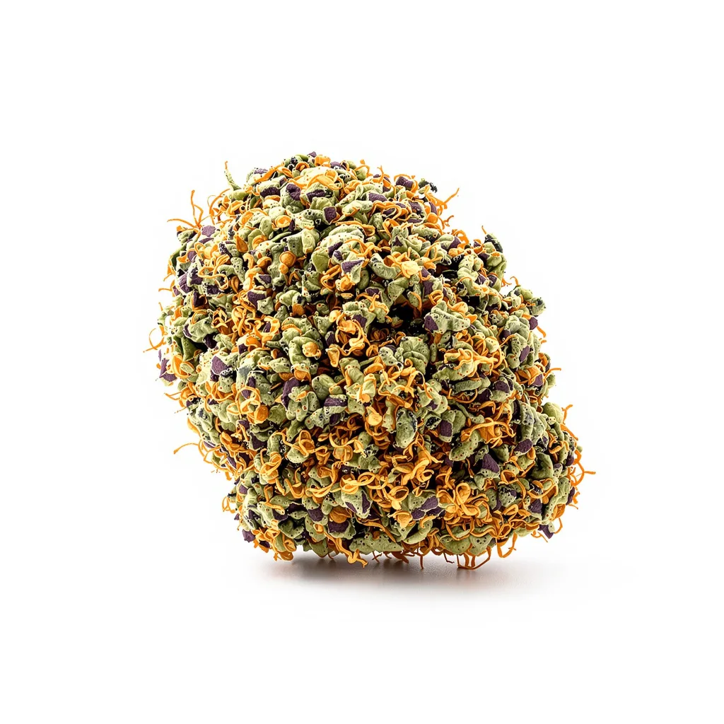 Hog's Breath 66% indica / 34% sativa flower with visible trichomes