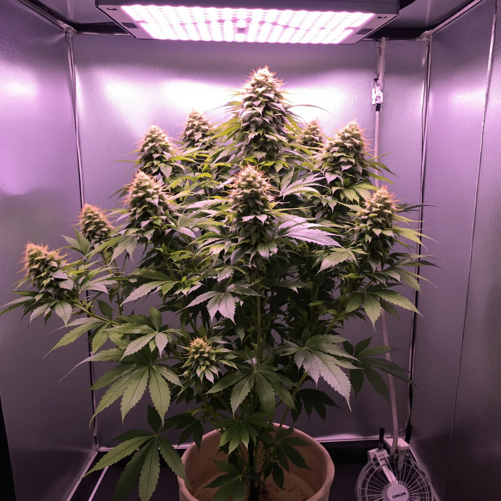Huckleberry cannabis plant in flowering stage — 120-180 cm feminised