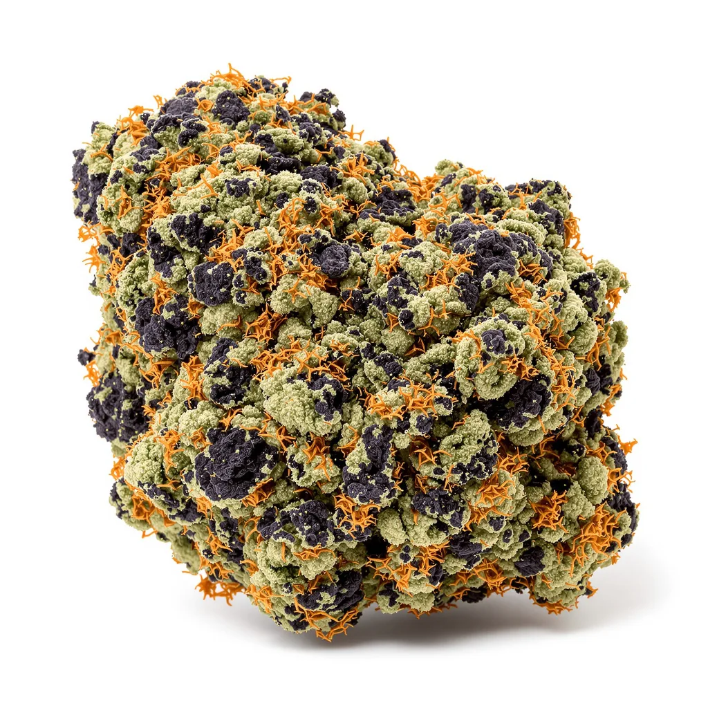 Humboldt Headband 88% indica / 12% sativa flower with visible trichomes