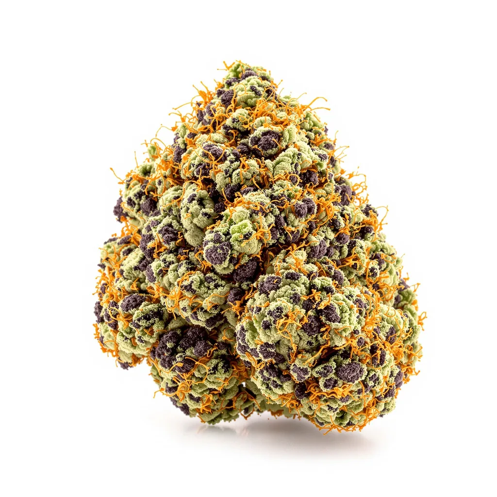 I-95 71% indica / 29% sativa flower with visible trichomes