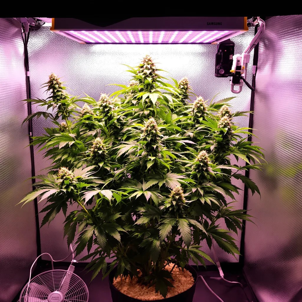 Ice Cream Cake cannabis plant in flowering stage — 60-100 cm autoflower