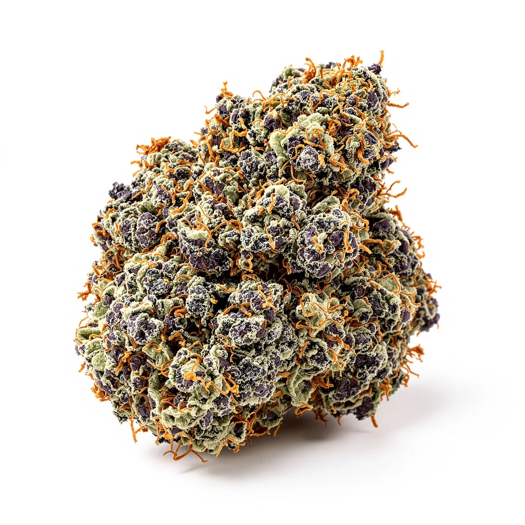 Illuminati OG 80% indica / 20% sativa flower with visible trichomes