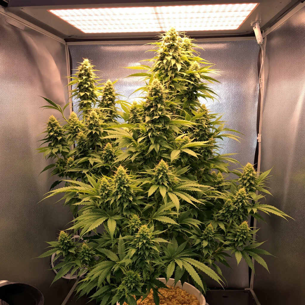 Island Sweet Skunk cannabis plant in flowering stage — 60-100 cm autoflower