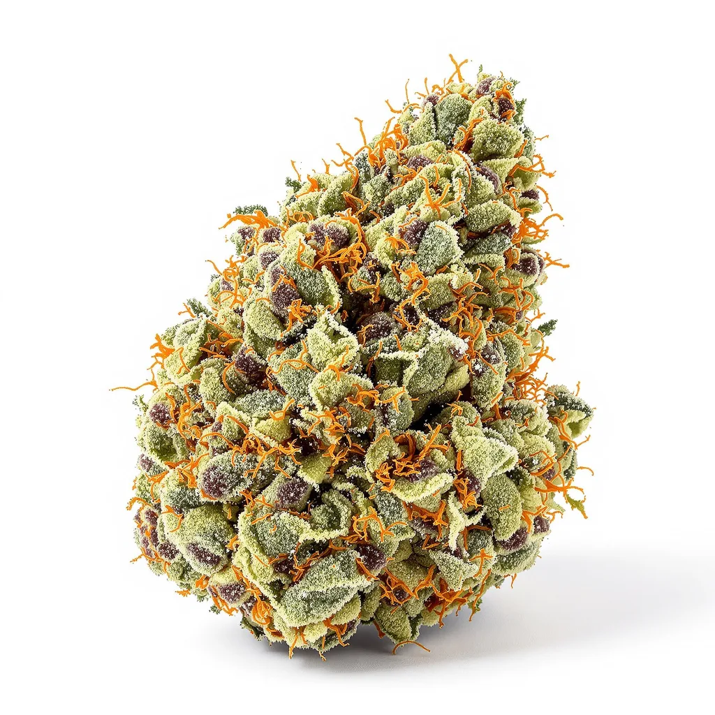 Jane Doe 60% indica / 40% sativa flower with visible trichomes
