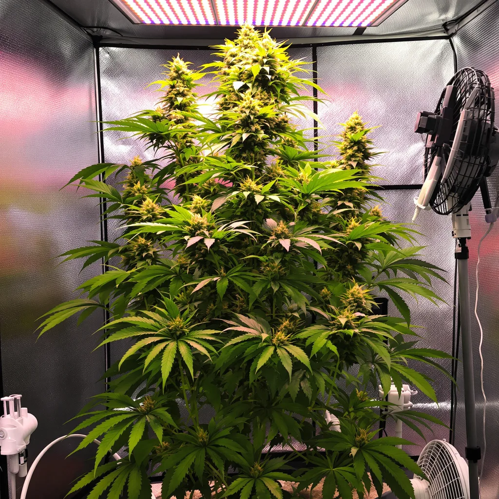 Jungle Juice cannabis plant in flowering stage — 150-200 cm feminised
