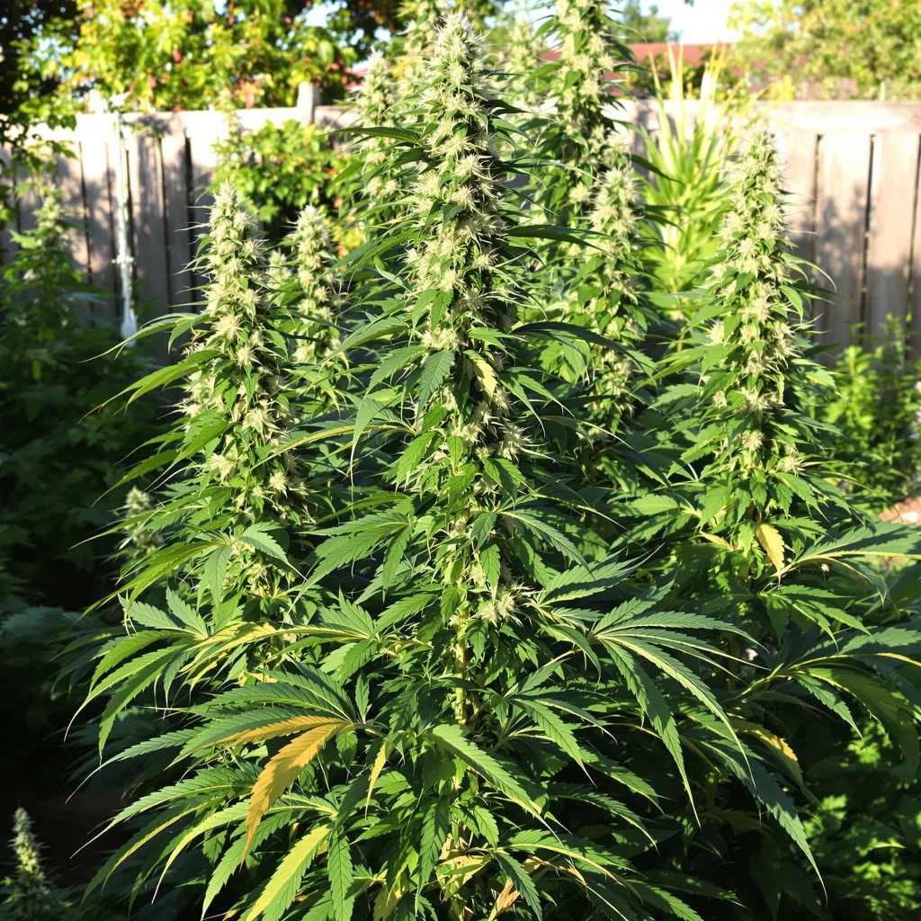 Jungle Juice 7% indica / 93% sativa flower with visible trichomes