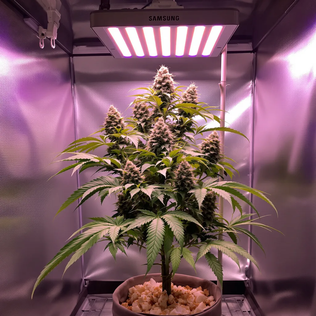 Jupiter OG cannabis plant in flowering stage — 60-100 cm autoflower