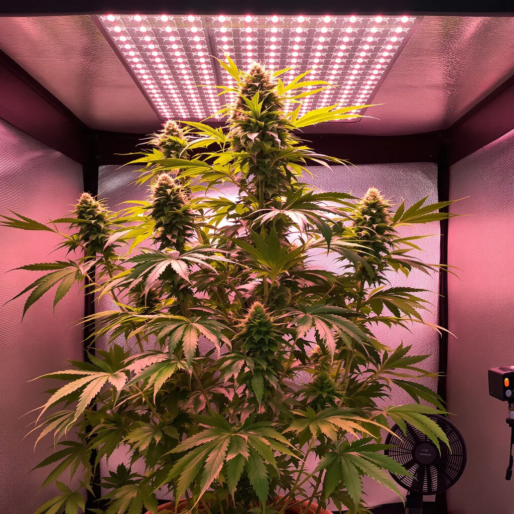 Kahuna cannabis plant in flowering stage — 60-100 cm autoflower