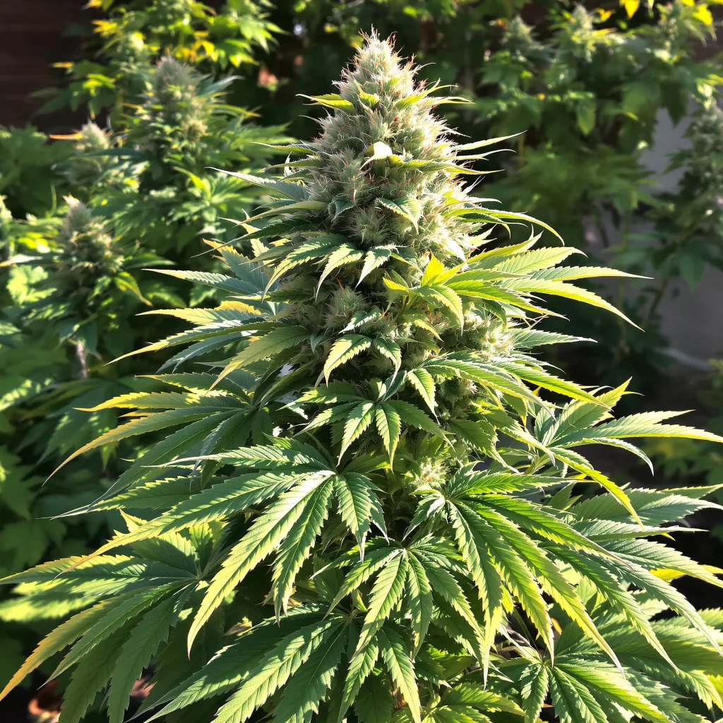Katsu Bubba Kush 69% indica / 31% sativa flower with visible trichomes