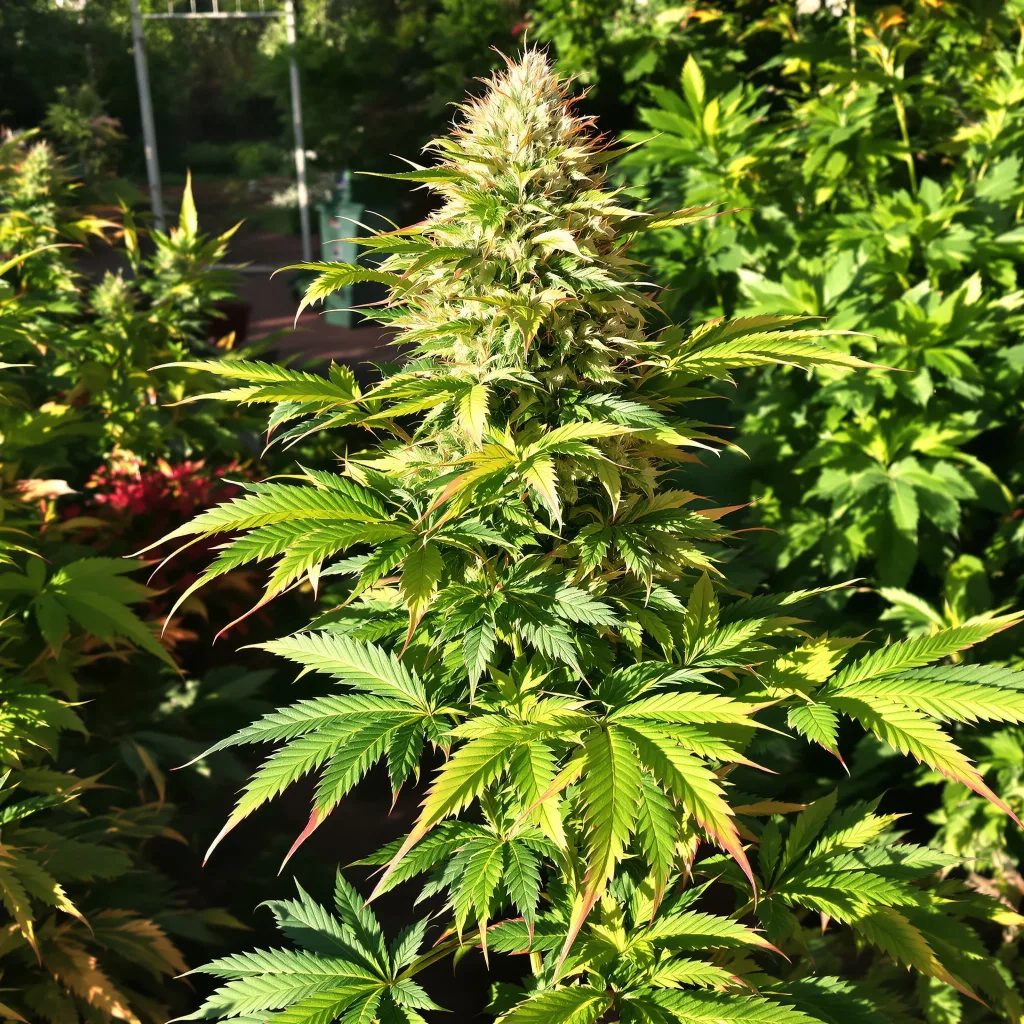 Katsu Kush 84% indica / 16% sativa flower with visible trichomes