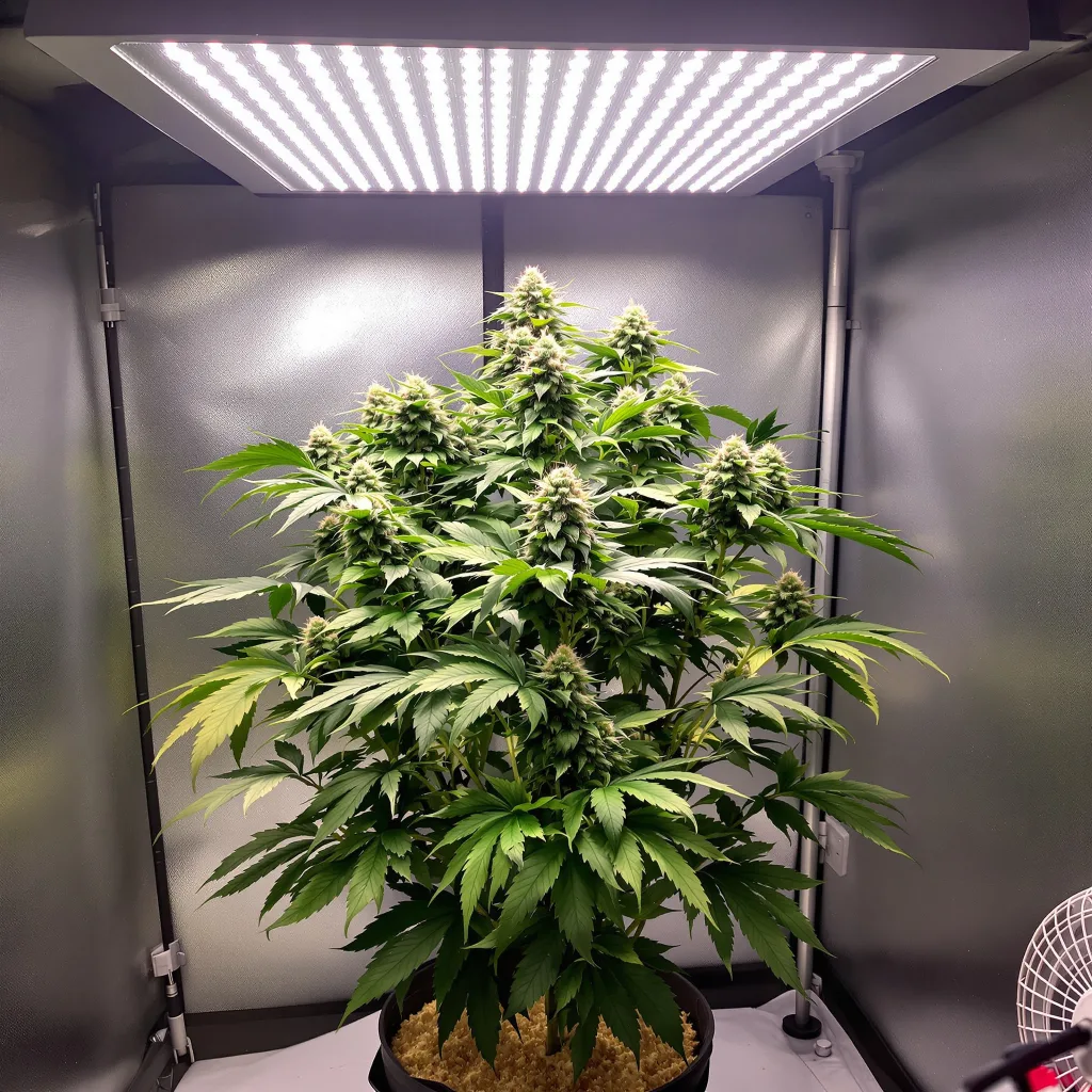 Kelly Hill Gold cannabis plant in flowering stage — 90-130 cm feminised