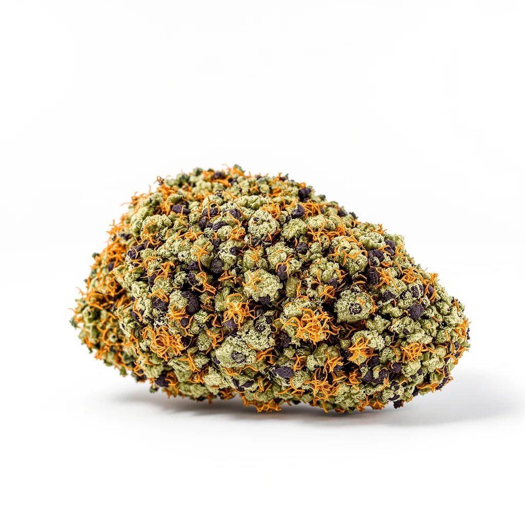 Khalifa Kush 75% indica / 25% sativa flower with visible trichomes