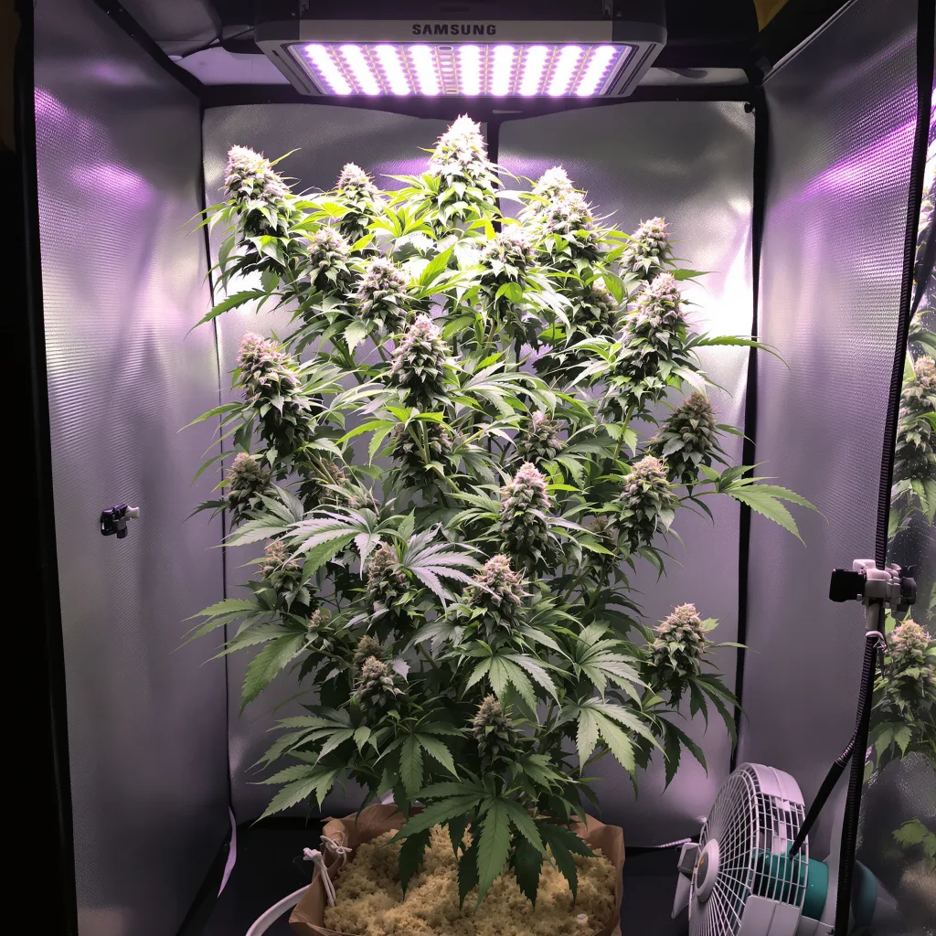 Killer Queen cannabis plant in flowering stage — 60-100 cm autoflower