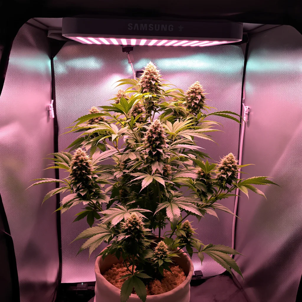 Kimbo Kush cannabis plant in flowering stage — 90-130 cm feminised