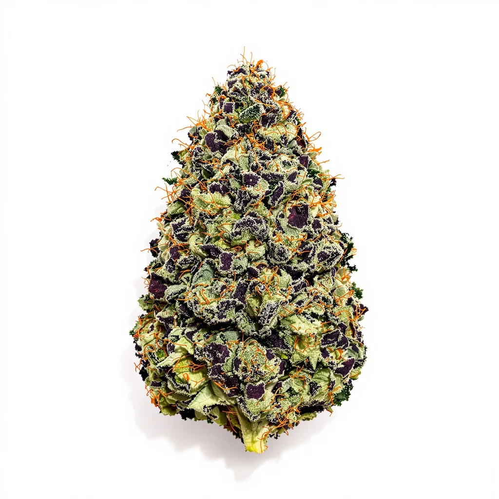 Krishna Kush 80% indica / 20% sativa flower with visible trichomes