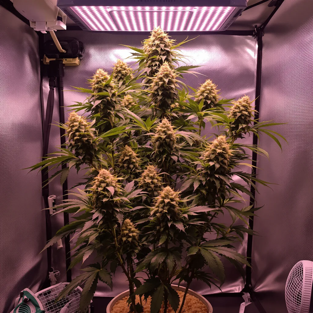 Kush Mints cannabis plant in flowering stage — 120-180 cm feminised