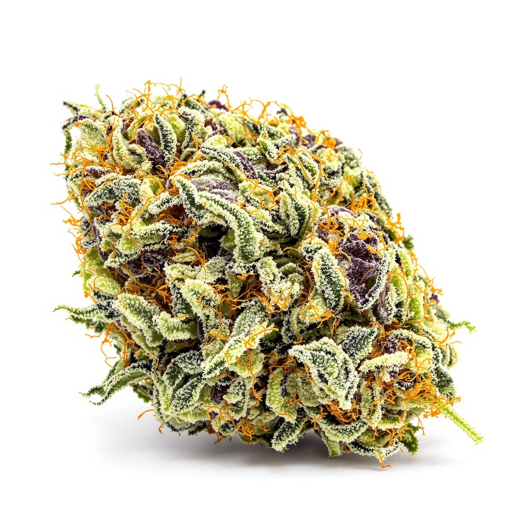 Kush Mints 50% indica / 50% sativa flower with visible trichomes