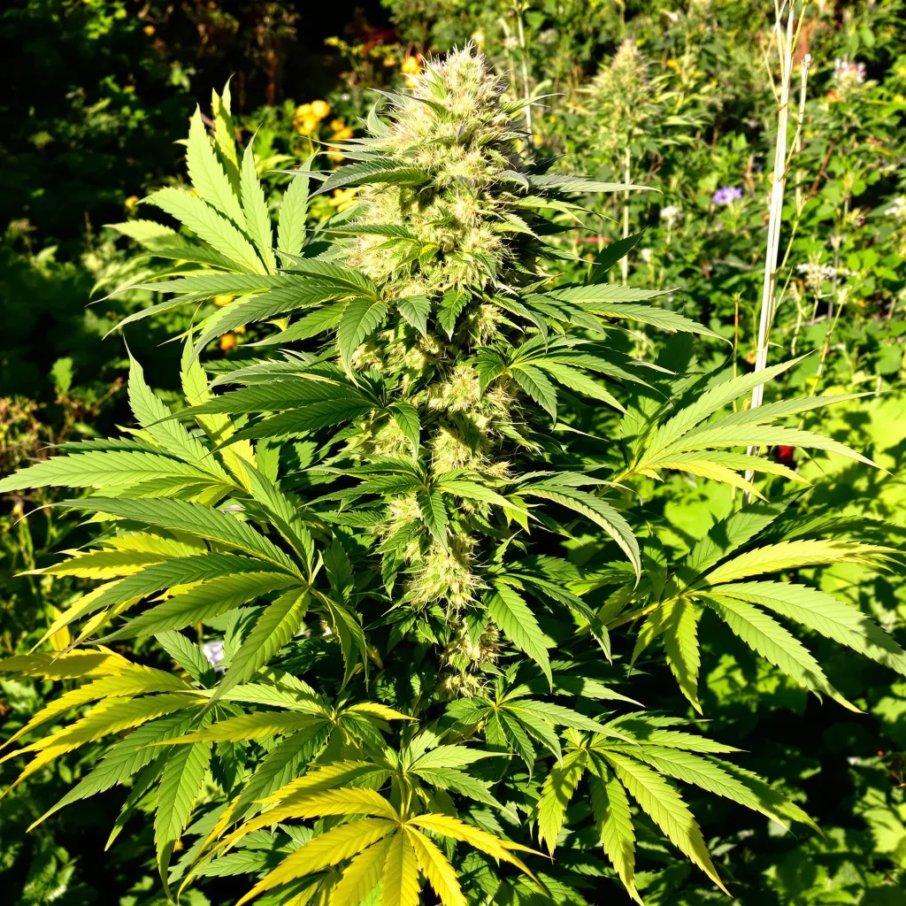 Kush XL 68% indica / 32% sativa flower with visible trichomes