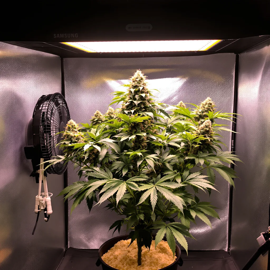 Kushadelic cannabis plant in flowering stage — 80-120 cm feminised