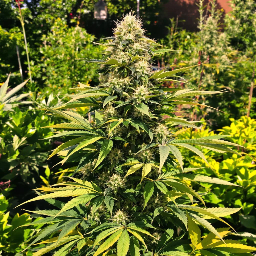 LA Confidential 50% indica / 50% sativa flower with visible trichomes