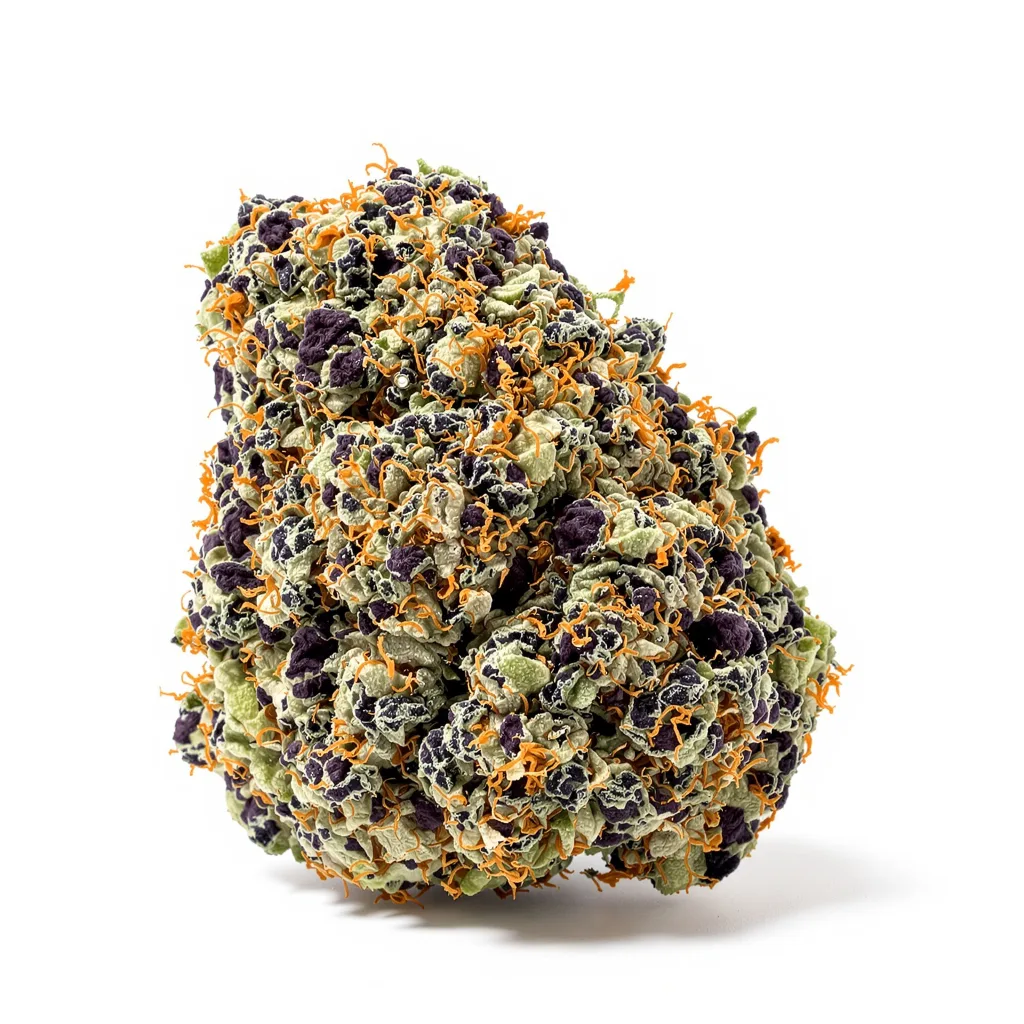 LA Ultra 72% indica / 28% sativa flower with visible trichomes