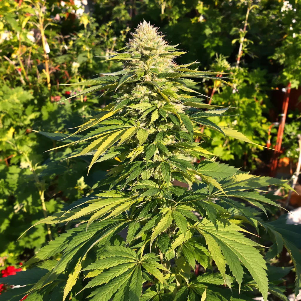 Ladyburn 1974 83% indica / 17% sativa flower with visible trichomes