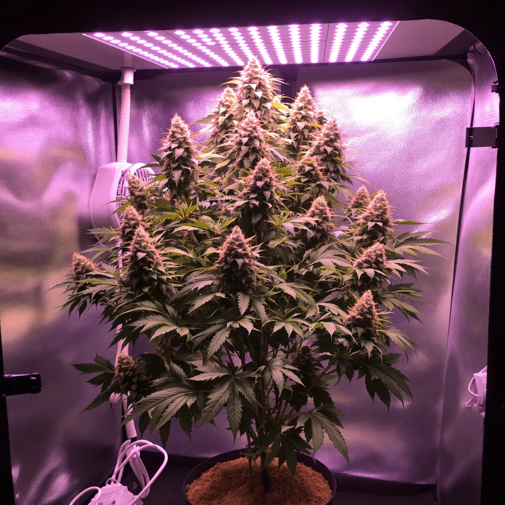 Larry OG cannabis plant in flowering stage — 60-100 cm autoflower