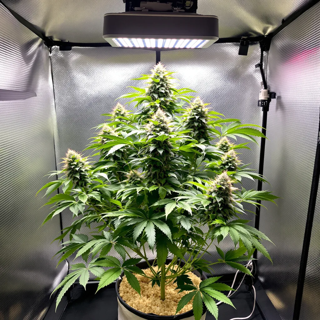 Lee Roy cannabis plant in flowering stage — 60-100 cm autoflower