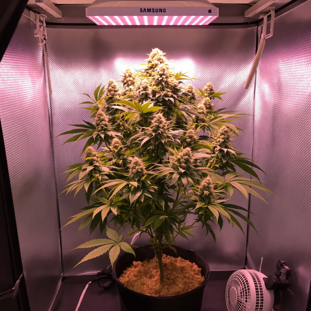 Lemon Daddy cannabis plant in flowering stage — 90-130 cm feminised