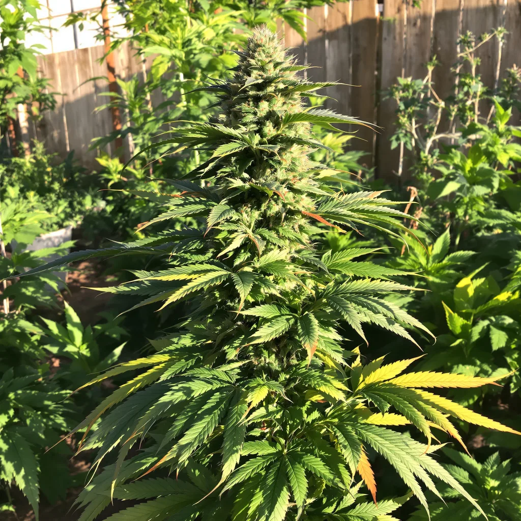Lemon Diesel 90% indica / 10% sativa flower with visible trichomes