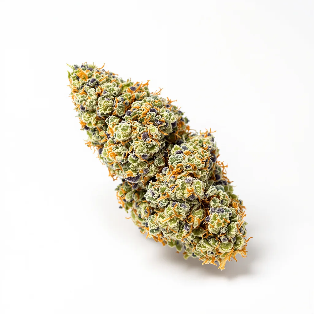 Lemon Drop 50% indica / 50% sativa flower with visible trichomes